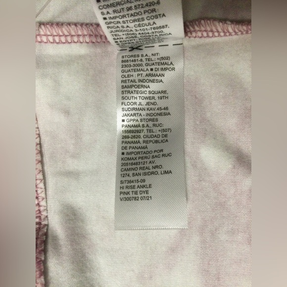 Old Navy High Rise Ankle Pink Tie-Dye Leggings Size 3X NWOT - Picture 5 of 6